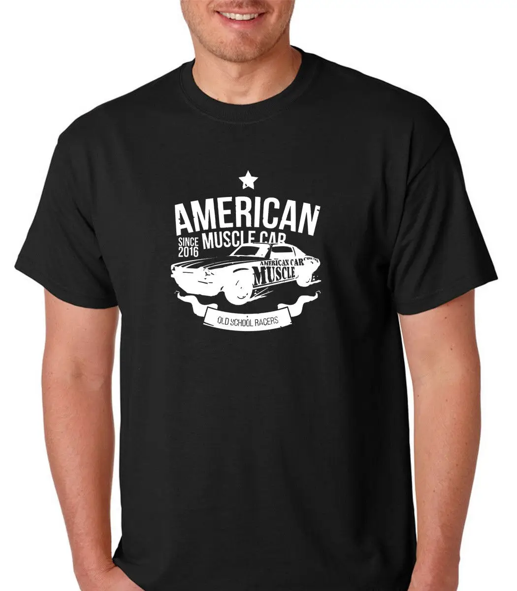 American Musle Car's классическая спортивная футболка для мужчин премиум