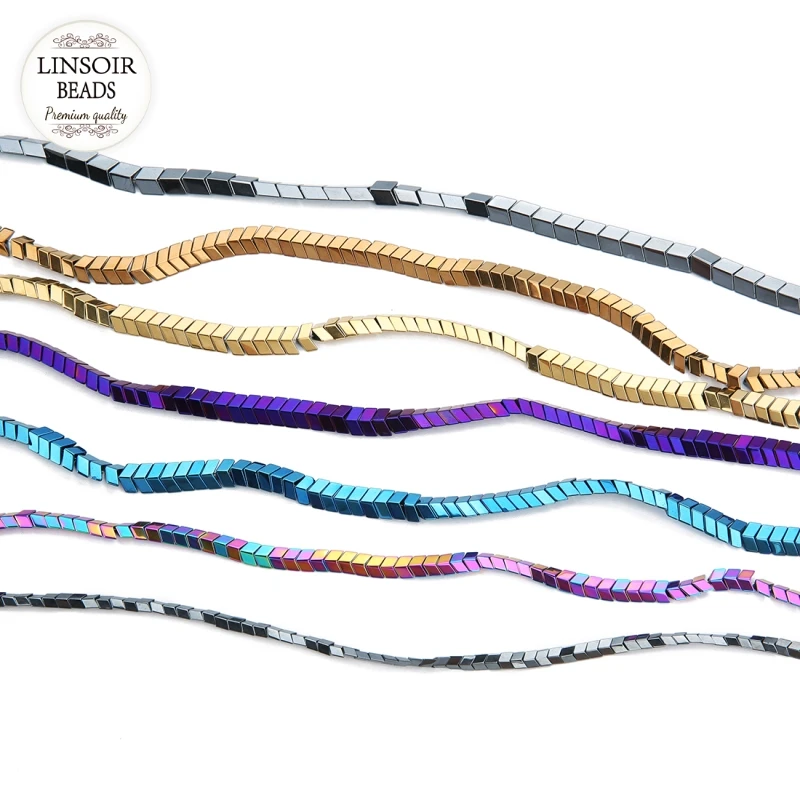 

LINSOIR 90pcs/strand Natural Stone Beads Faceted Hematite Beads for Jewelry Making 6mm/8mm Arrow Bedas Diy Necklace Bracelet