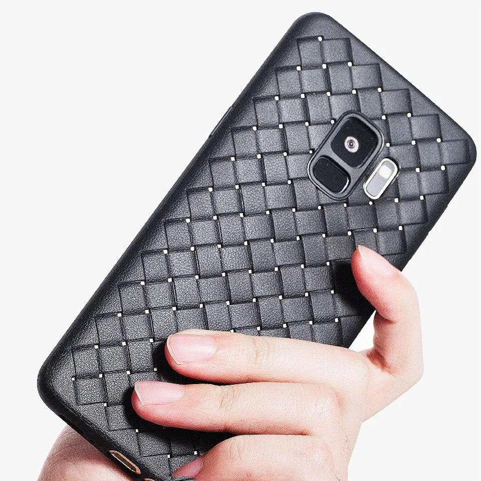 3D Weave Silicone Case For Samsung Galaxy S9 Plus S10 Lite S8 Note 9 8 A5 A7 2017 A8 J4 J6 J7 J8 2018 Cover TPU Soft Phone Cases |