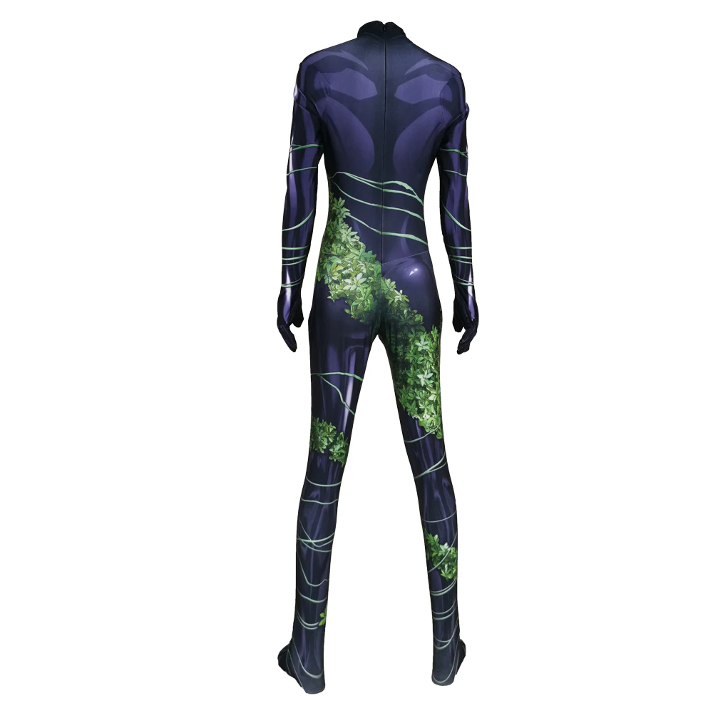 Ядовитый плющ костюм для косплея девочки комбидресс Zentai с 3D принтом Супергерой