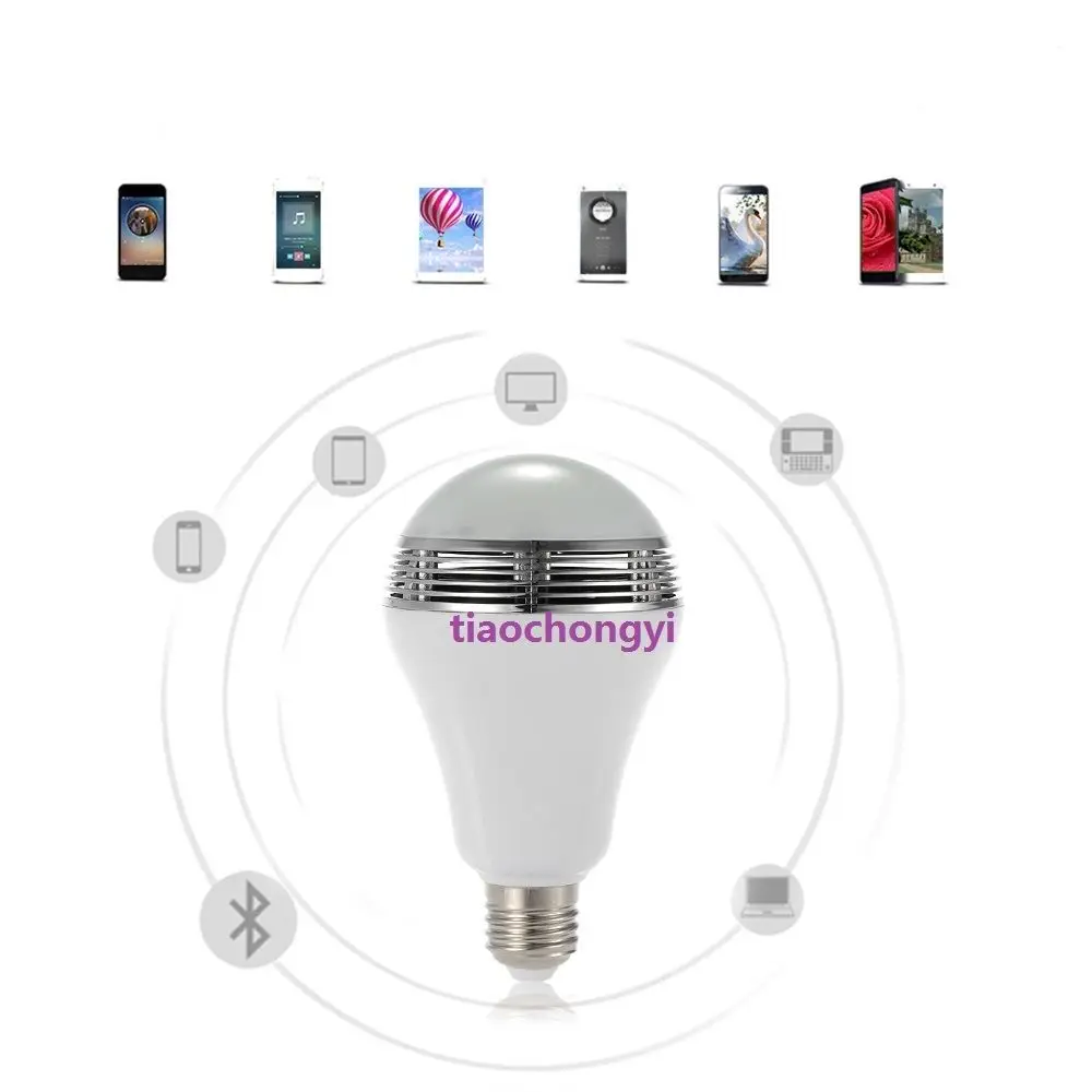 6 Вт светодиодная цветная лампа RGB E27 Bluetooth управление умная музыкальная звуковая