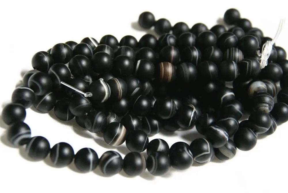 

high quality 6 8 10 12 14 16mm natural Brazil Agate gemstone Round Ball black veins loose bead