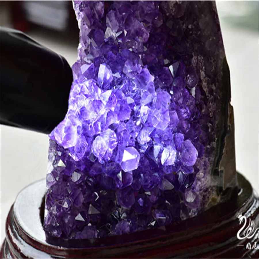 Настоящий натуральный Uruguayan красивый фиолетовый кварцевый кластер 300 г|quarts crystal| |