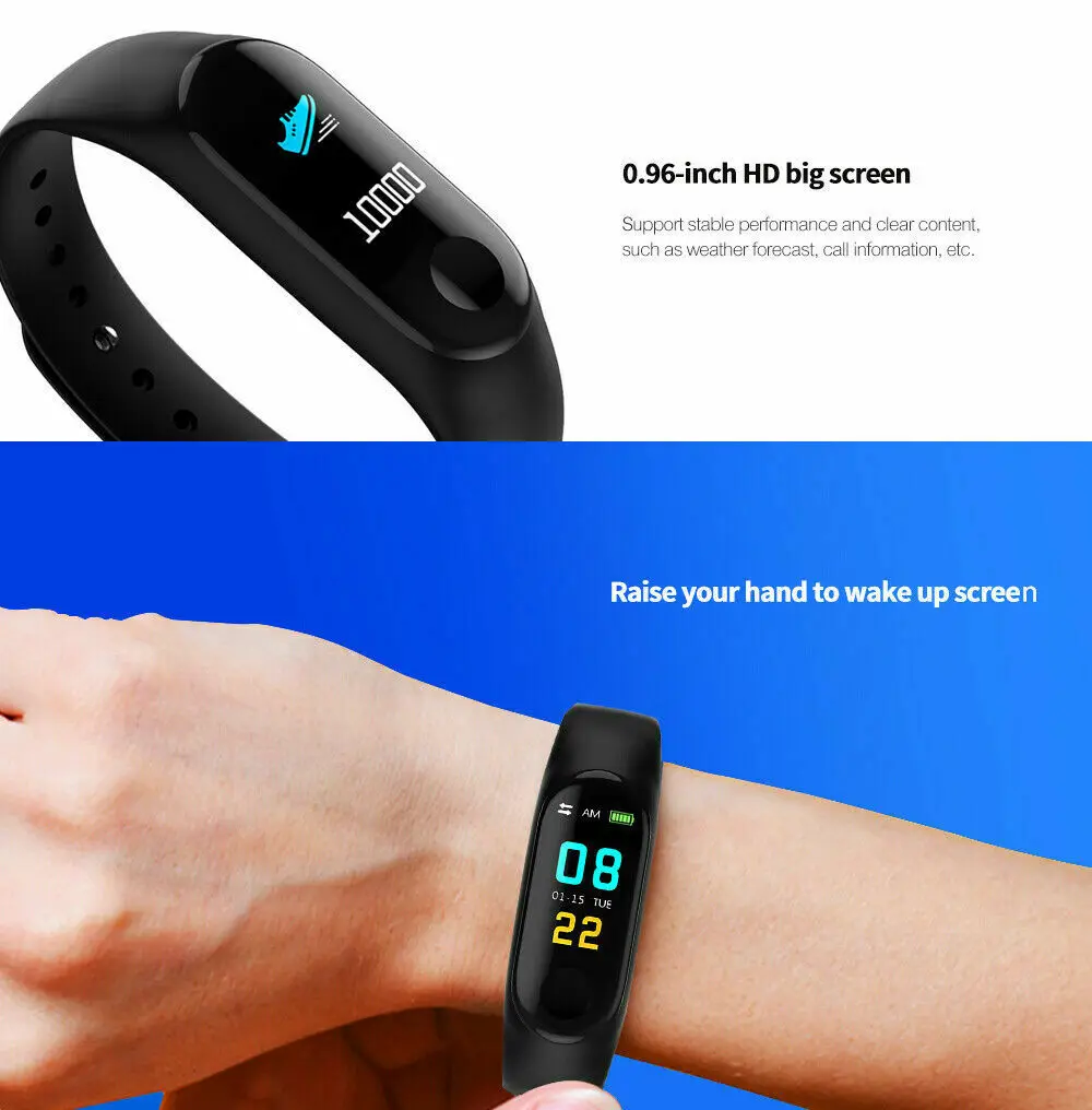 Смарт-Браслет фитнес-трекер кровяное давление HeartRate M3PLUS