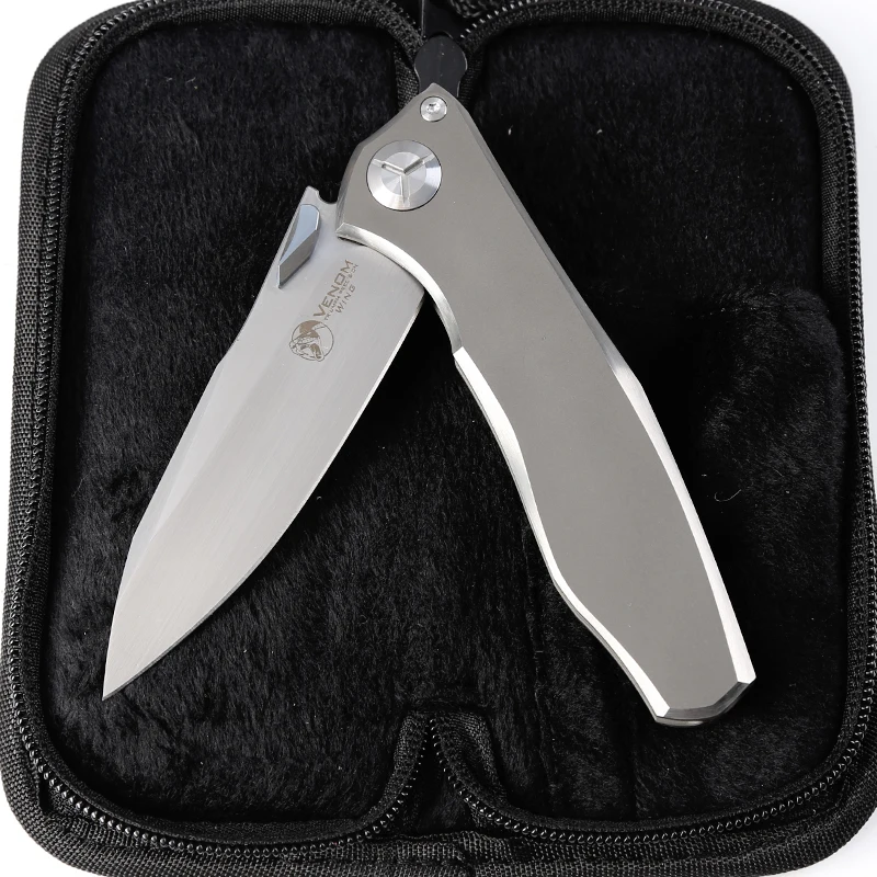 Высокое качество подшипников TC4 Титан ручка M390 нож охотничий кемпинг открытый