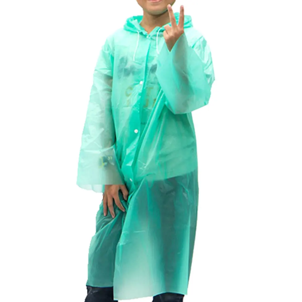 Unisex Adult Raincoat Rain Coat Hood Waterproof Emergency Hiking Hooded for Cover Drop Shipping 2mm Transparent | Дом и сад