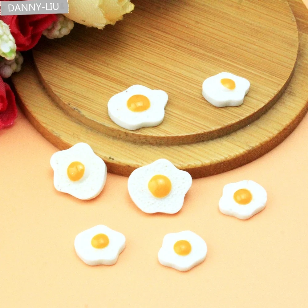 10 шт. милые кабошоны из смолы с плоской обратной стороной искусственные яйца