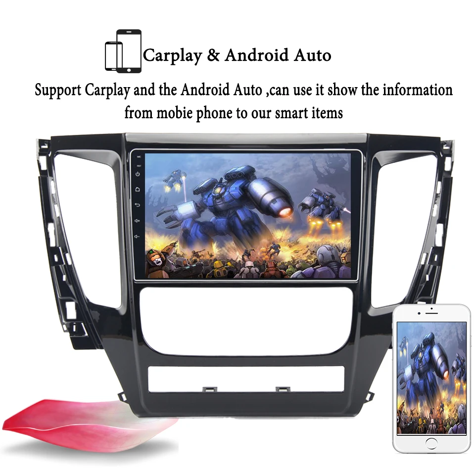 " Android 9,1 Автомобильный gps плеер Navi для Mitsubishi Pajero Sport 19 с 4+ 64G 8 ядро без DVD радио мультимедиа головное устройство