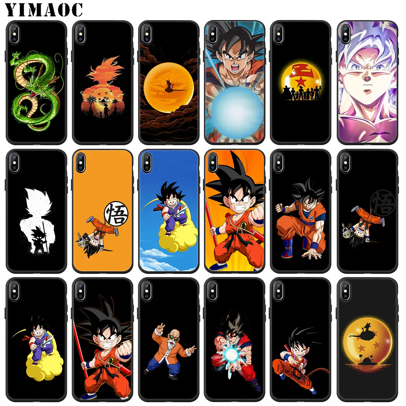 YIMAOC Dragon Ball z Goku Мягкий силиконовый чехол для телефона iPhone 11 Pro XS Max XR X 6 6S 7 8 Plus 5 5S SE 10 TPU черный чехол