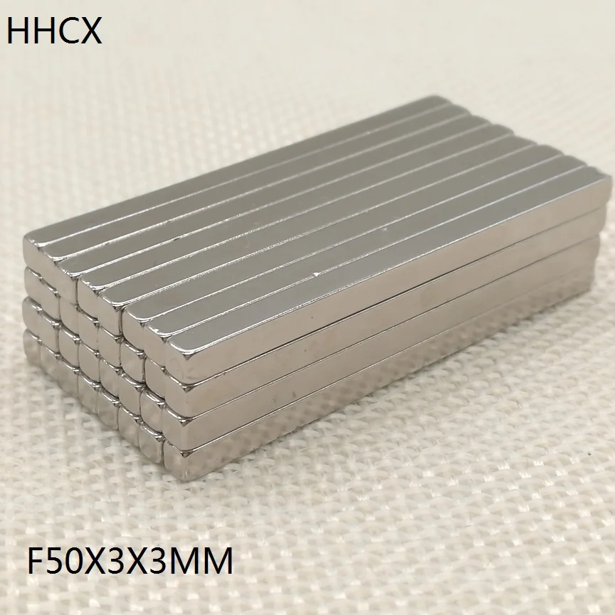 20 шт./лот магнит 50*3*3 N35 Сильный квадратный неодимовый редкоземельный 50x3x3