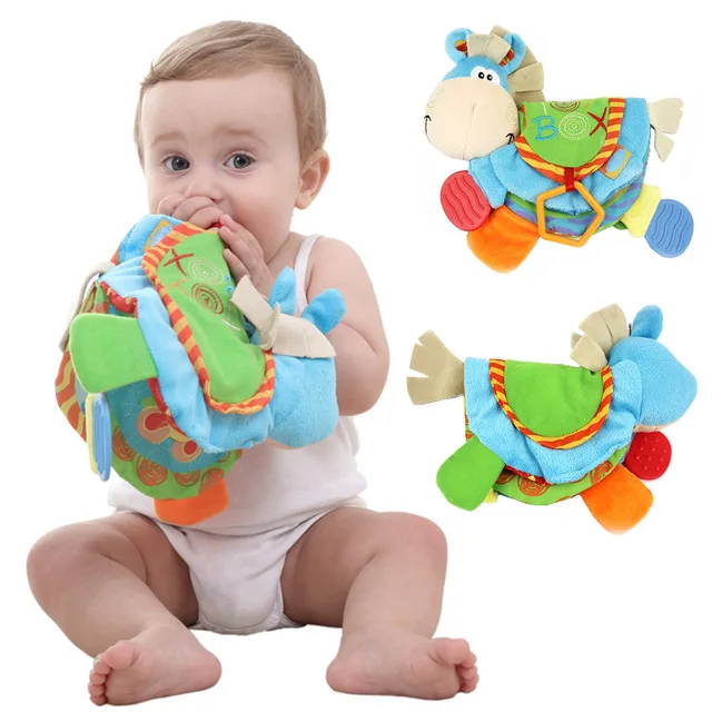 1 шт. детская тканевая книжка погремушка в форме осла|newborn book|cloth book babybaby cloth |
