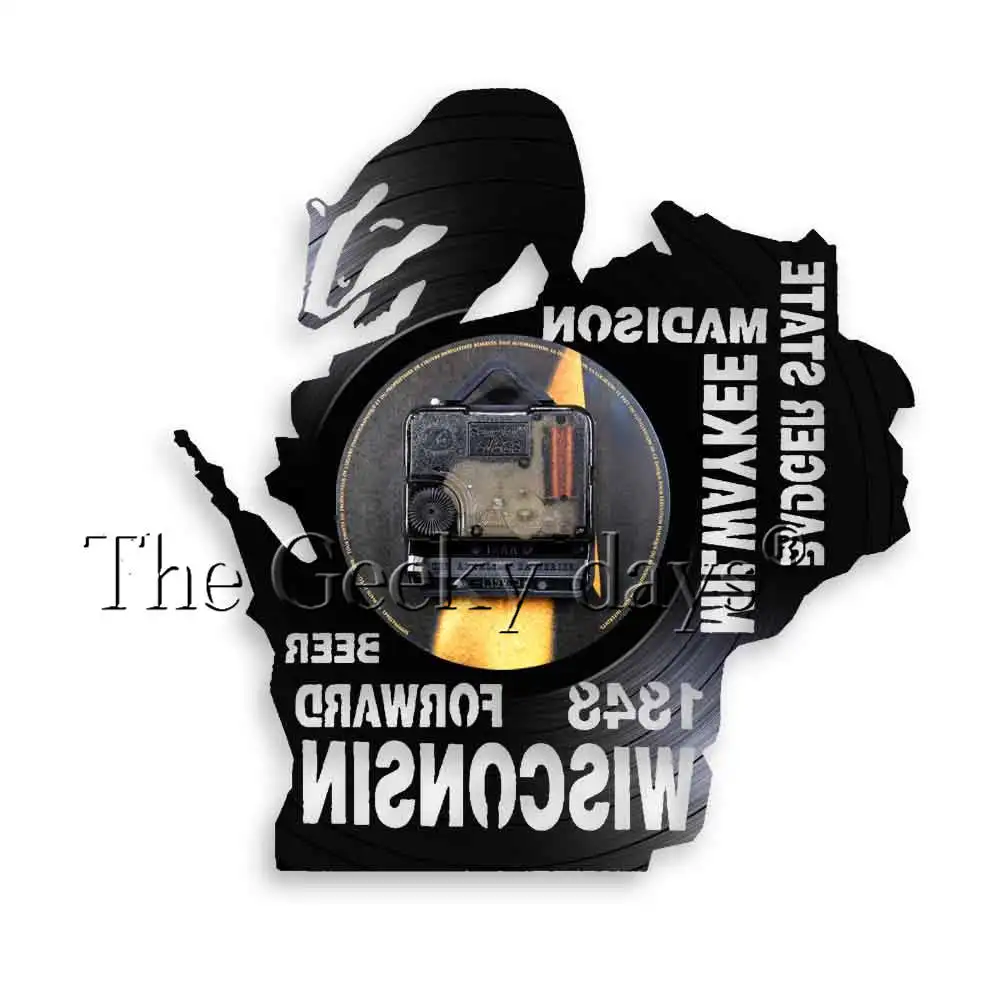 I love Wisconsin Badger State Beer настенные изображения стена часы Homesick Wall Art Milwaykee Madison