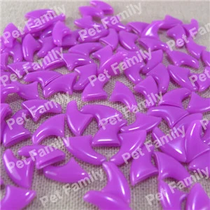 purple Новогодний подарок для домашних животных оптом-100 шт в партии мягкие насадки на Когти для кошек лапы управления с клеем Полиэтиленовая упаковка - Цвет: purple