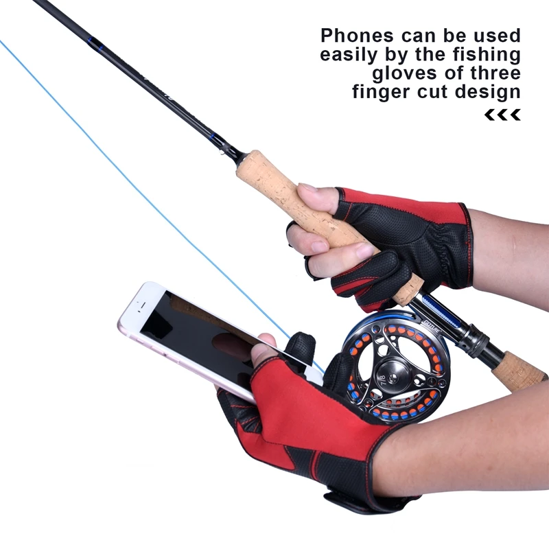 Зимние рыболовные перчатки Goture дышащие Нескользящие с 3 пальцами для рыбалки