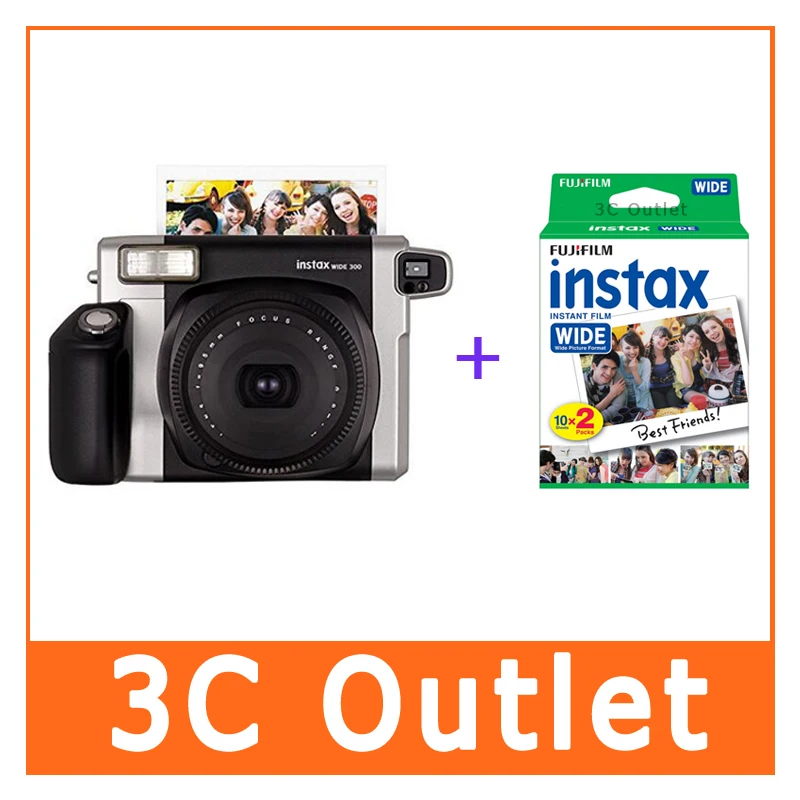 Fujifilm Instax Wide 300 мгновенная камера + 20 листов Подлинная Fuji широкая пленка белый край
