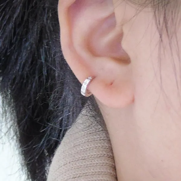 Кольцо для ушей из стерлингового серебра с внутренней пряжкой 6 5 мм|diameter|ear buckleear