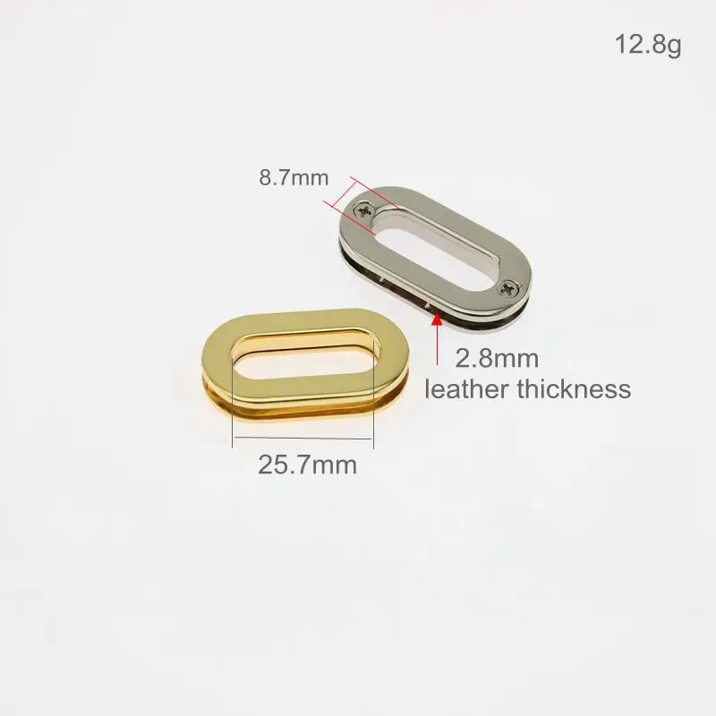 50pcs 4 colors 25.7X8.7mm 1 Inch Oval flat grommet sewing bags purse eyelet in screws | Багаж и сумки
