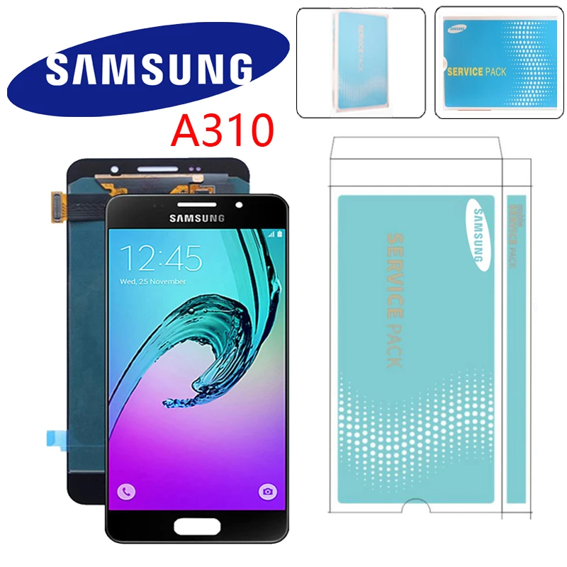 Оригинальный 4 7 ''Super AMOLED дисплей для Samsung Galaxy A3 2016 A310 A310F SM-A310F LCD с сенсорным
