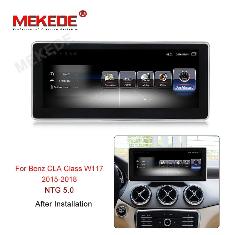 MEKEDE 3+ 32G Автомобильный мультимедийный плеер Android 7,1 автомобильный dvd-радиоплеер для Benz cla Class C117 X117 W117 2013- 4G lte BT wifi - Цвет: 10.25inch NTG 5.0