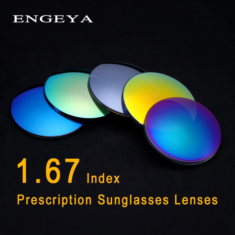 

ENGEYA 1.67 Index Prescription Sunglasses Lenses Fashion Optical Men Women Myopia Presbyopia Polarized Sunglasses Lenses Anti UV