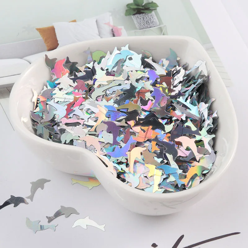 5*9 мм ультратонкие блестки в виде дельфина для ногтей мини благоприятный