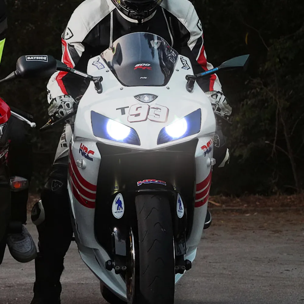 KT фара Подходит для Honda CBR600RR 2003-2006 LED Angel Eyes Blue Demon Мотоцикл HID Bi-xenon объектив
