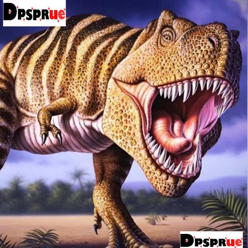 

Dpsprue Full 5d Diy Diamond Painting Cross Stitch Dinosaur Diamond Embroidery Kit Mosaic Home Wall Artworks Decor Gift 014