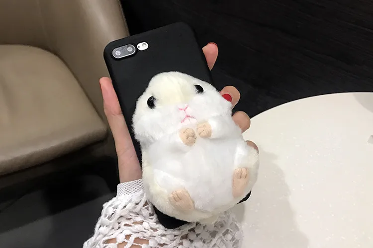 Ainike милый животное хомяк Мягкий ТПУ чехол для телефона для iPhone X 5S SE 6S Plus 7Plus 8Plus XR XS Max Прекрасный 3D мультфильм игрушка кукла чехол