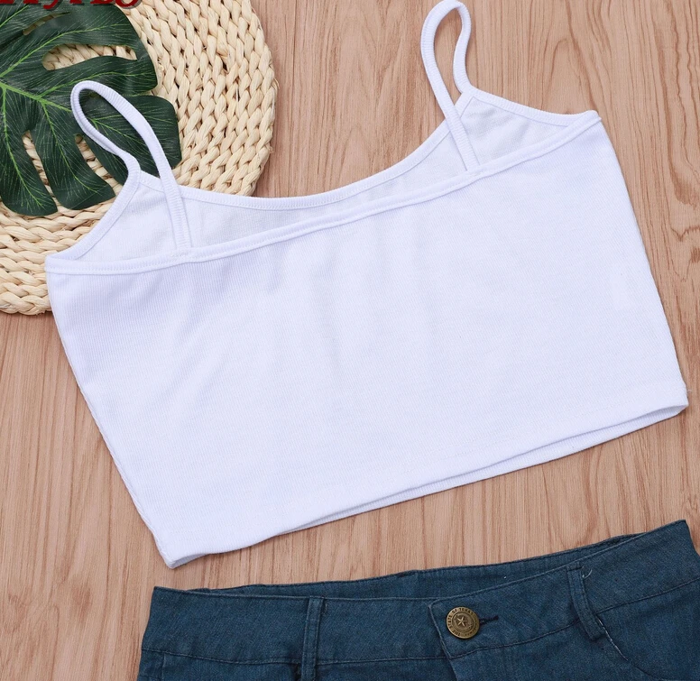 Топ женский облегающий без рукавов базовый бюстгальтер с надписью белый Бралетт