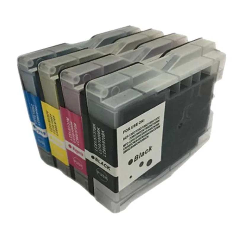 4 шт./комплект картриджи для струйного принтера Brother LC10 LC37 LC51 DCP130C/135C/150C/153C/157C/330C/