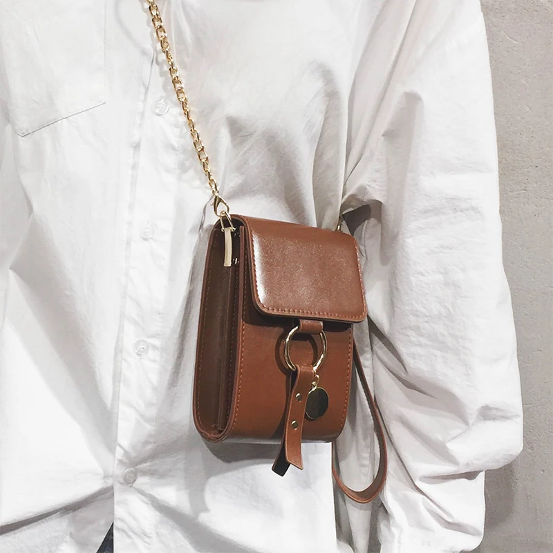 Модная женская сумка мессенджер на плечо Маленькая универсальная мини для денег