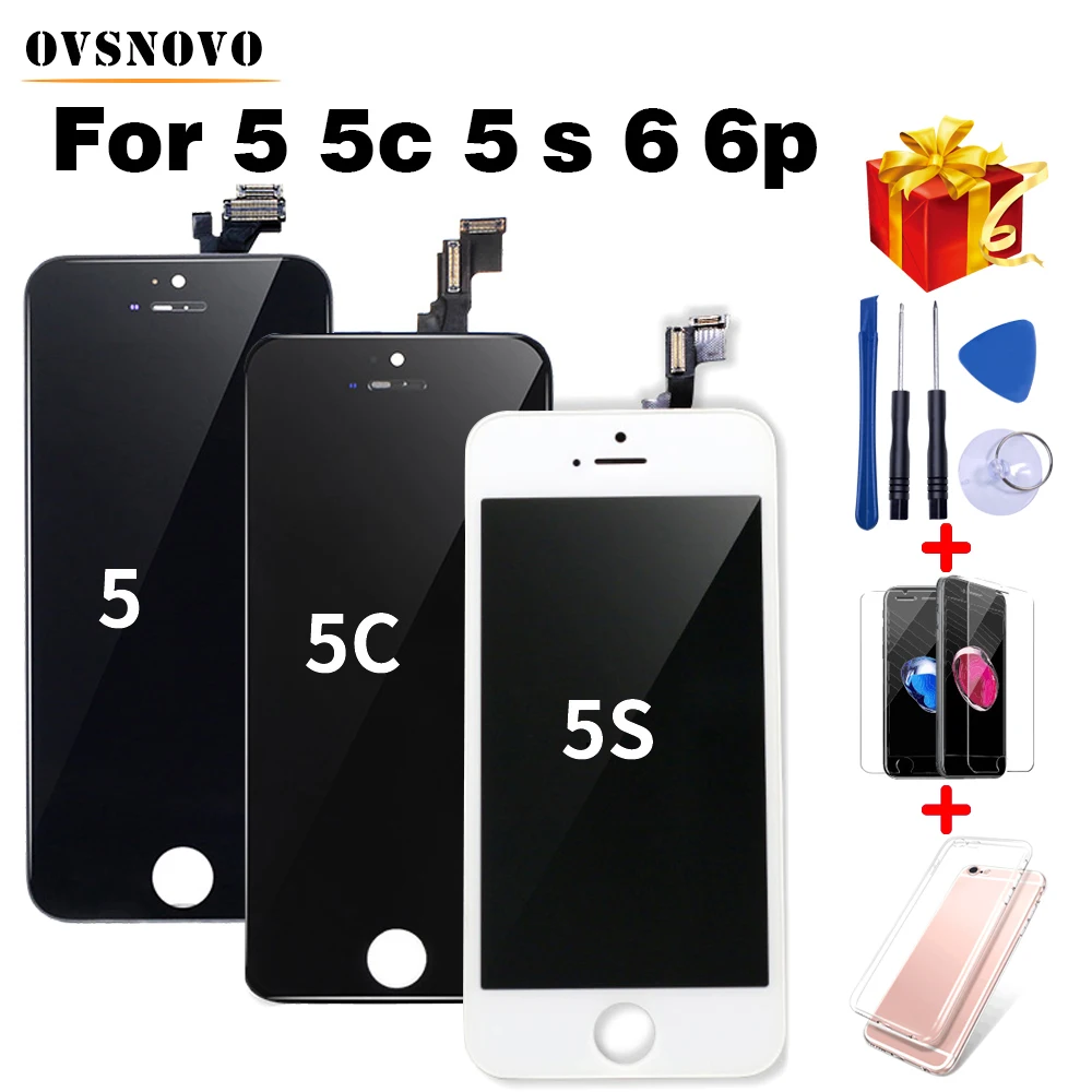 Качество AAA pantalla для iPhone 5 ЖК дисплей сенсорный экран дигитайзер ремонт сборка 100%