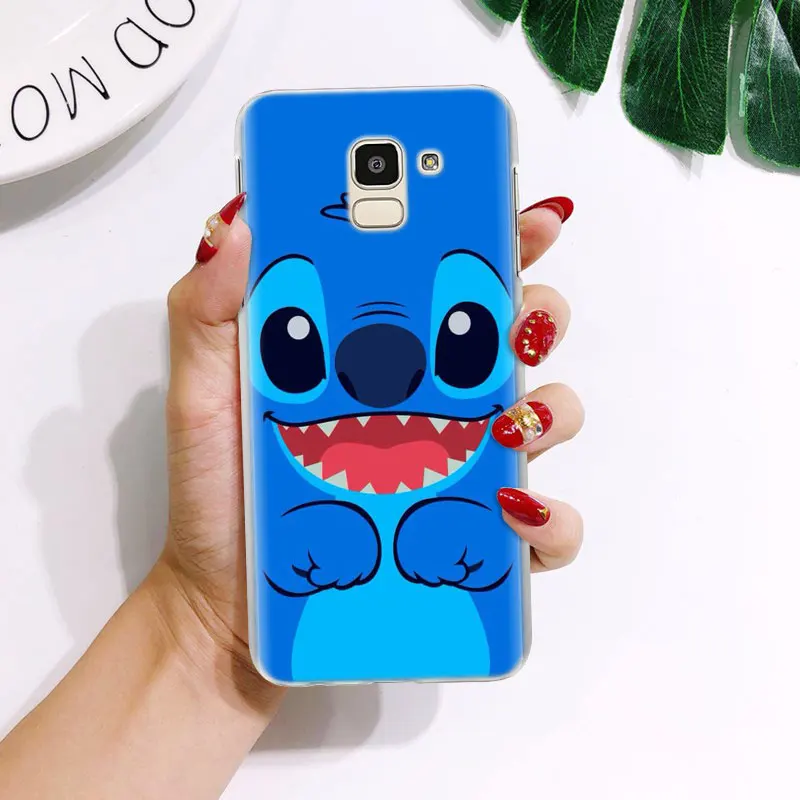Милый чехол для телефона Lilo Stitch s для samsung Galaxy J4 J6 Plus J8 A40 A50 A60 A70 A80 жесткий чехол из поликарбоната