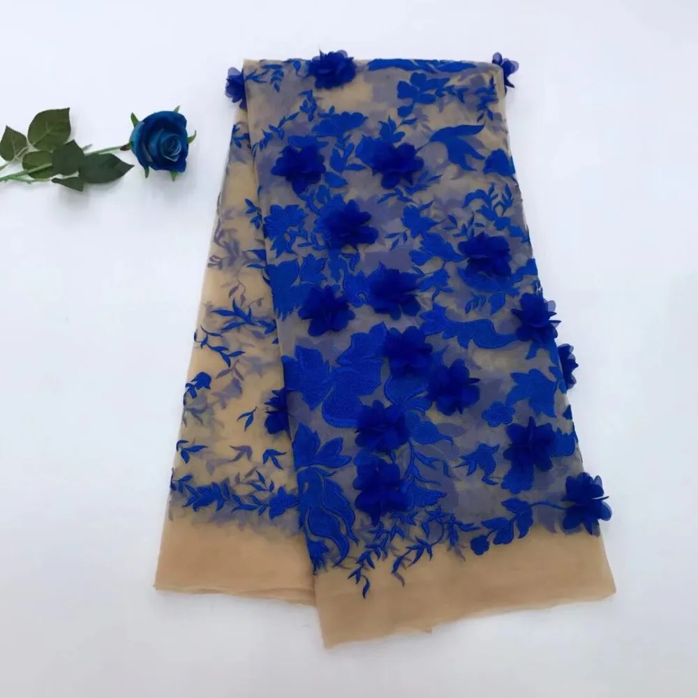 3D кружевная ткань высокого качества африканская Тюль гипюр нигерийские