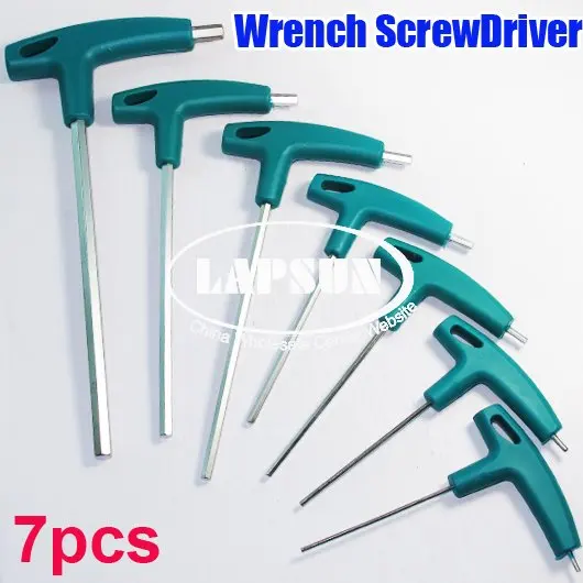 7 шт./компл. CRV шестигранный ключ Т-образная ручка ручной гаечный отвертка Набор