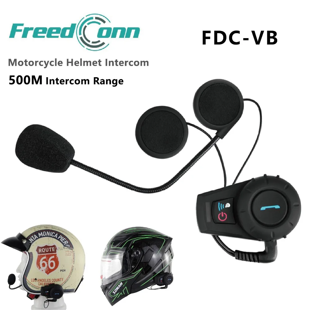 Улучшенный FM-радиоприемник 500 м Bluetooth-Интерком гарнитура для мотоциклетного