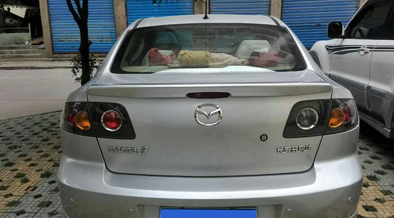 Неокрашенный задний спойлер Osmrk из АБС пластика для mazda 3 2006 2012|spoiler for 3|rear spoilerrear wing
