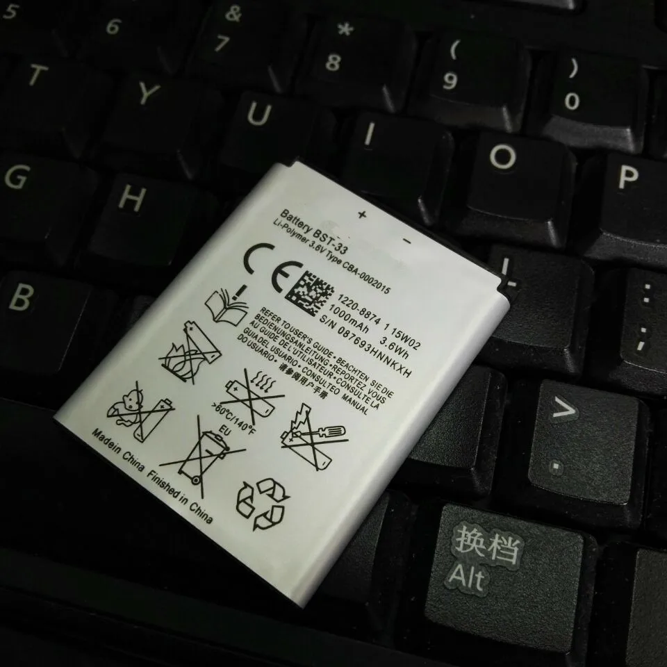 5 шт./лот оригинальный bst 33 bst33 bst-33 аккумулятор телефона для sony ericsson k530 k550 k550i k630 k660i
