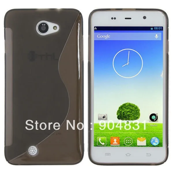 Free shipping 2013 Newest High Quality silicon case for THL w200 phone white red blue gray four color in stock |