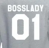 Sugarbaby Boss/женские толстовки с капюшоном, толстовки для пар, Одинаковая одежда для пары, рождественский подарок, толстовка с надписью Boss Lady 01, модные топы - Цвет: 7