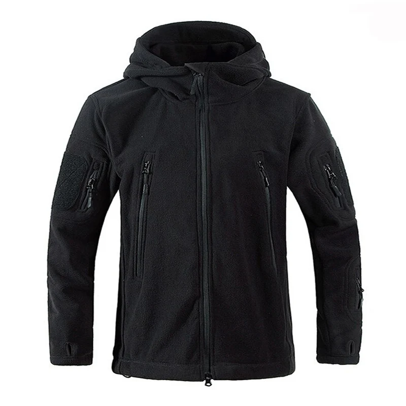 Sharkskin Softshell тактическая охотничья куртка мужская спортивная с капюшоном флисовая