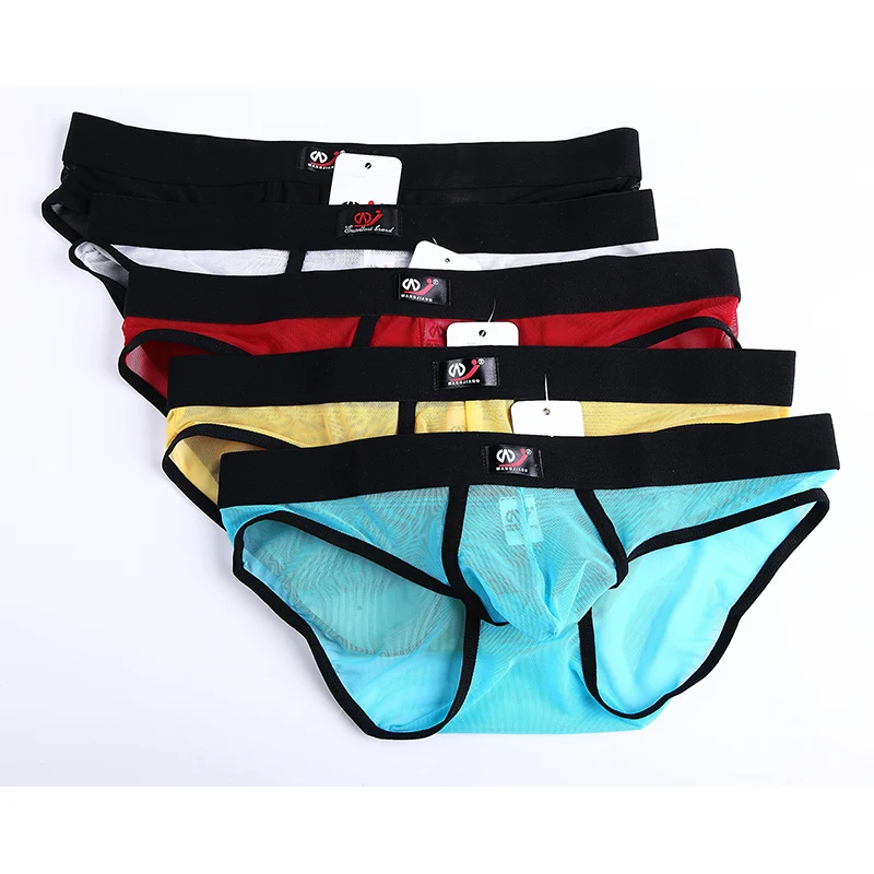 Трусы джоки WJ Jockstrap s мужские нижнее белье для геев брифы из прозрачного спандекса