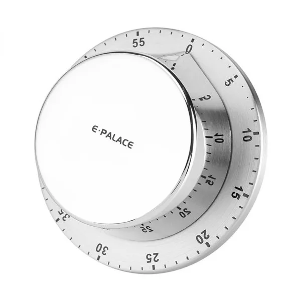 Кухонный таймер из нержавеющей стали с магнитной основой ручной механический