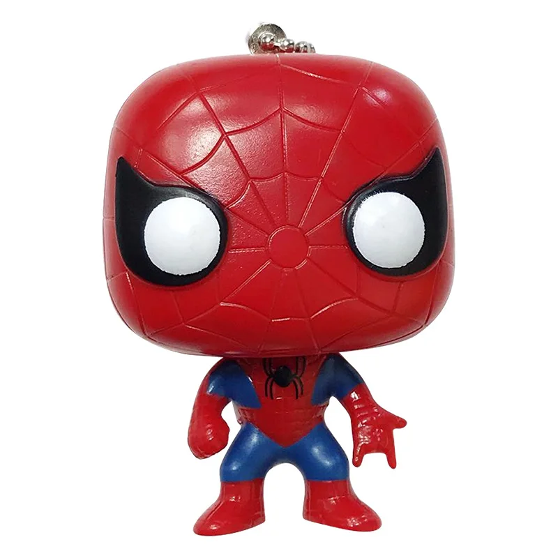Аниме marvel Мстители мультфильм человек паук Бэтмен Железный человек Капитан Америка фигура катион игрушка супер герой Модель Кукла сумка Подвеска - Цвет: spiderman