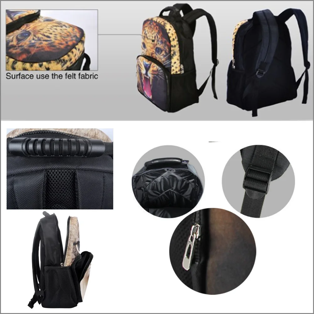 

Customized School Backpacks for Boys Tiger Lion Animal Printing Teenager School Bags Orthopedic Schoolbag Satchel Book Bag New