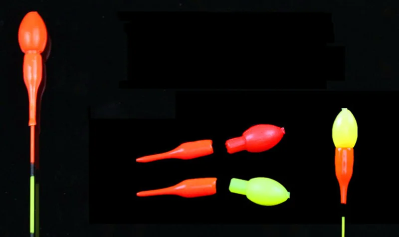 

50+50pcs/lot Fishing Floats Drift Tail Conspicuous Rubber Beans & Connectors Flotador Pesca Fishing Tackle Accessories B240
