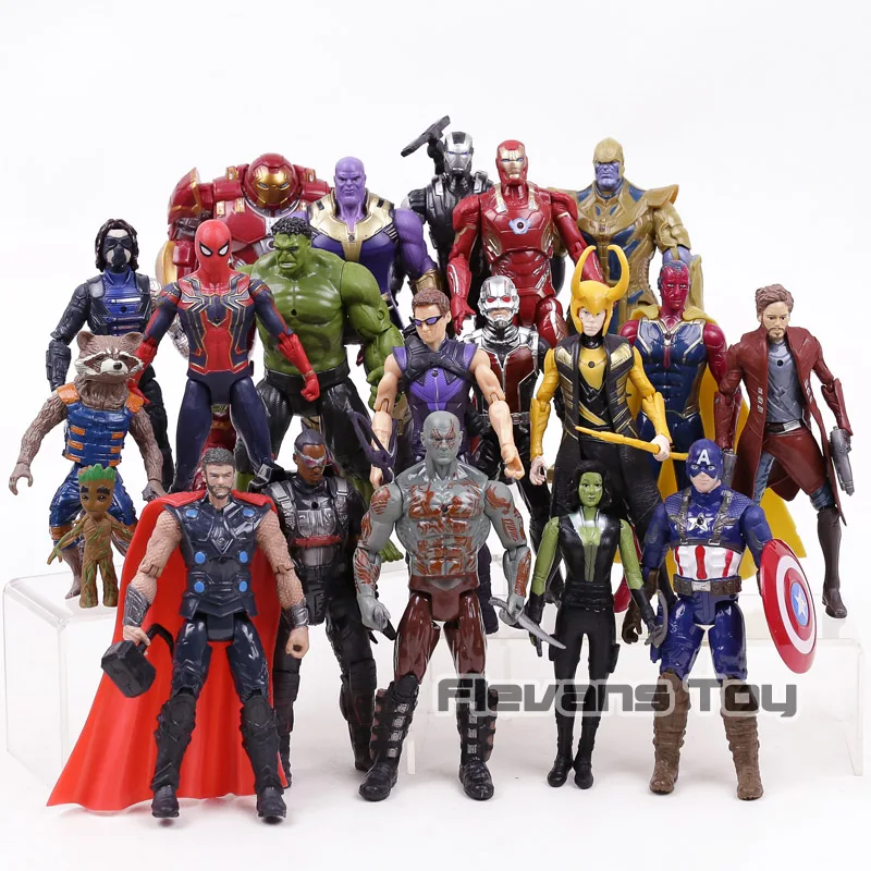 

Avengers 3 infinity war Movie Anime Super Heros Captain America Ironman Spiderman hulk thor Superhero Action Figure Toy