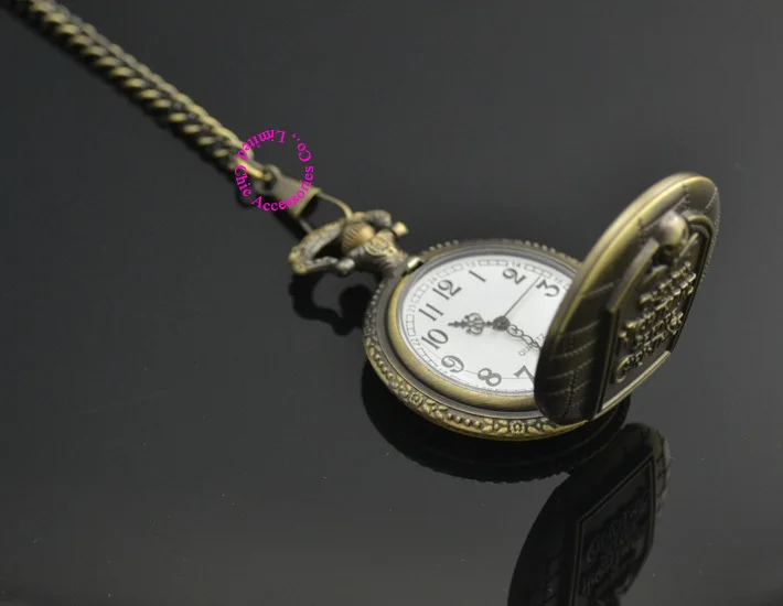 

man father nightmare before christams pocket watch gift quartz short waist chain low price good quality retro vintage bronze