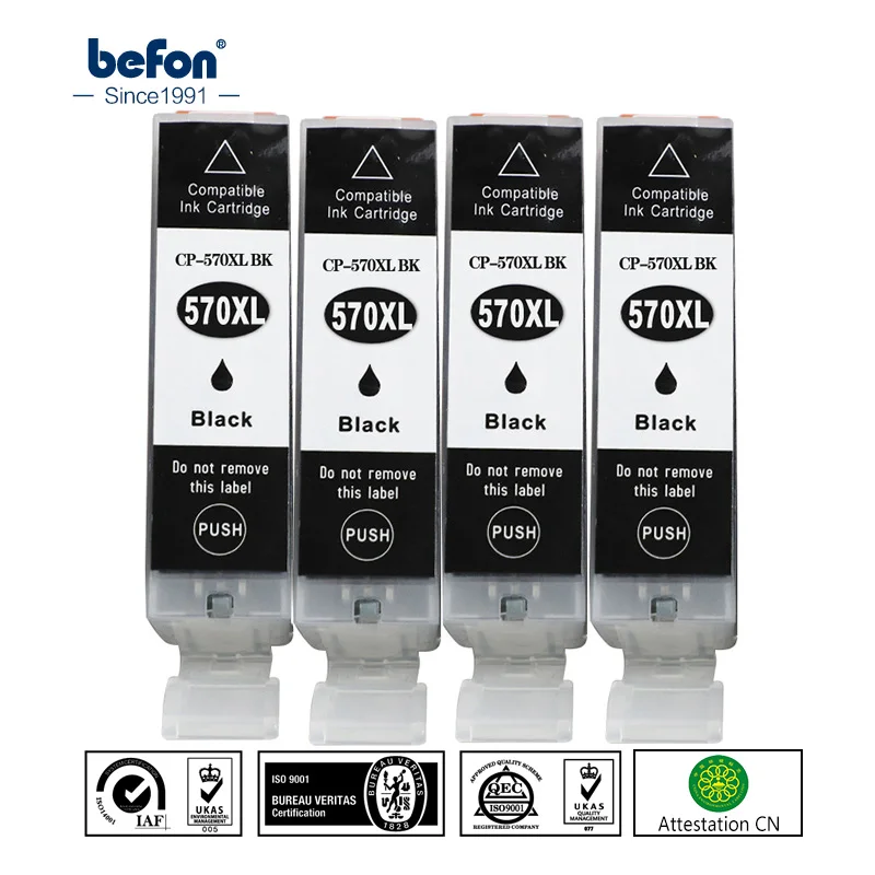 Черный картридж befon X4 сменный для принтеров Canon PGI570 PGI 570 XL MG7750 7751 6850 MG7752