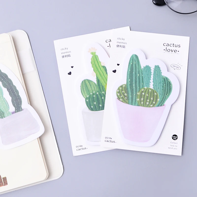 8 шт./лот свежий кактус любовь memo pad Sticky Notes Memo записная книжка Papelaria Эсколар